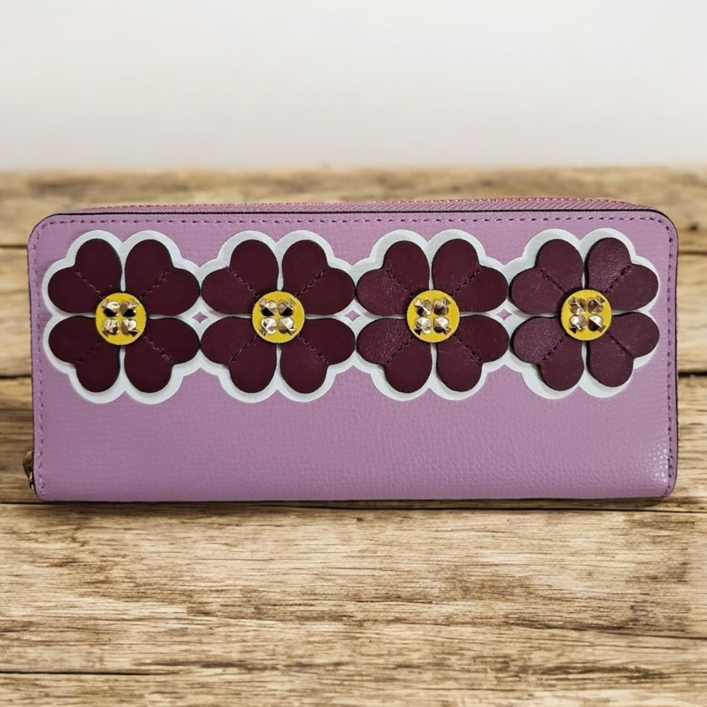 Kate Spade Sylvia Clover Appliqué Continental Wallet